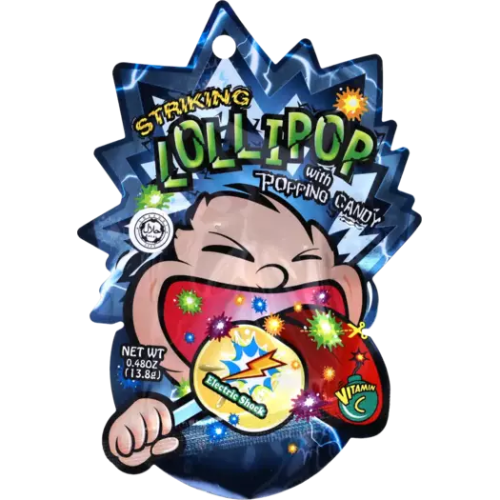 striking-Lollipop Popping Candy Electric Shock Strip 13.8g